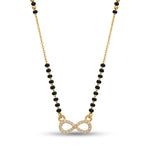 Sparkling Infinity Motif Micro Gold Plated CZ Mangalsutra - 5221