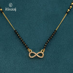 Sparkling Infinity Motif Micro Gold Plated CZ Mangalsutra - 5221