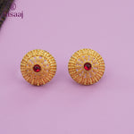 Traditional Antique Gold Finish Long Four Layer Vati Mangalsutra Set with Earrings - 5083