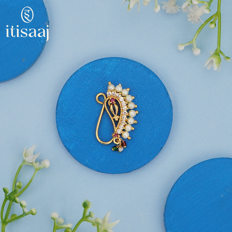 Traditional Bridal Wear Nath/Nose Pin (Pressing) - 5119