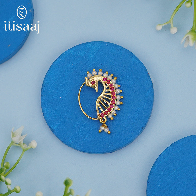 Traditional Bridal Wear Nath/Nose Pin (Pressing) - 5130