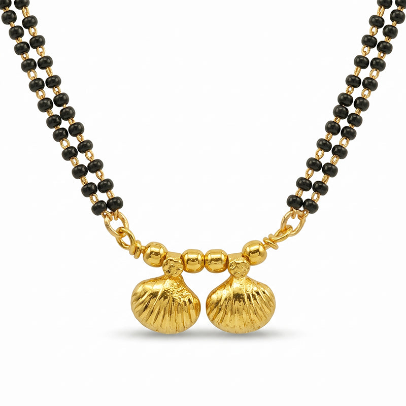 Traditional Double Strand Gold Plated Short Wati Mangalsutra - 1937