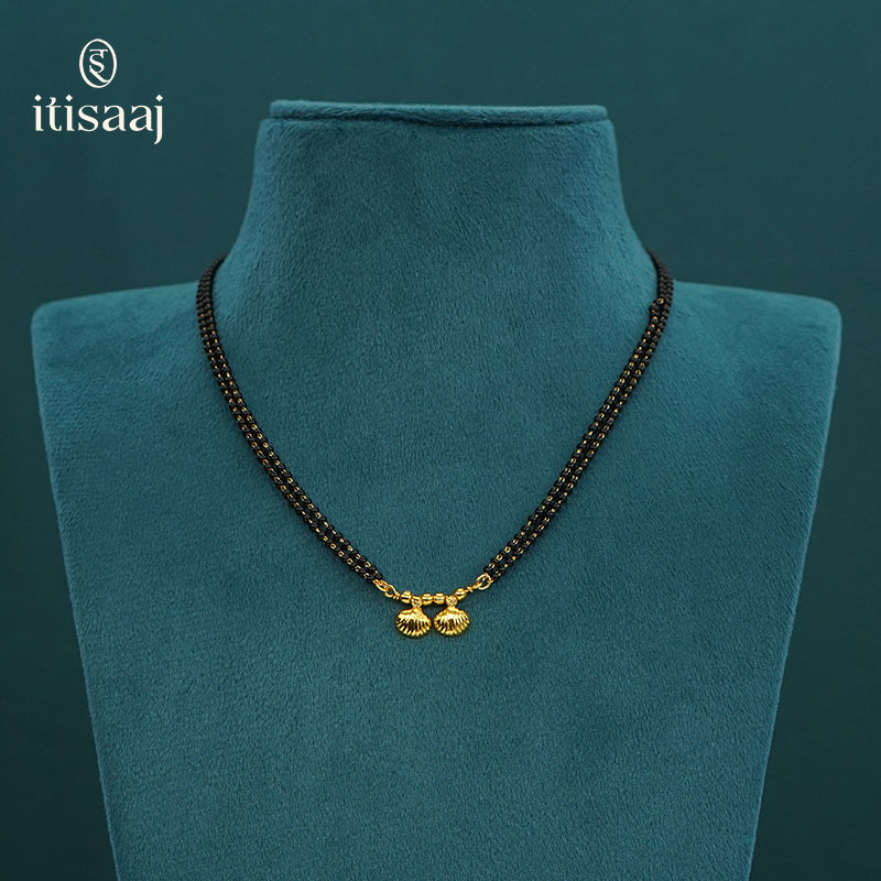 Traditional Double Strand Gold Plated Short Wati Mangalsutra - 1937