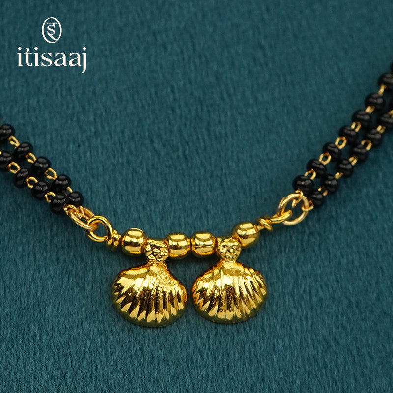 Traditional Double Strand Gold Plated Short Wati Mangalsutra - 1937