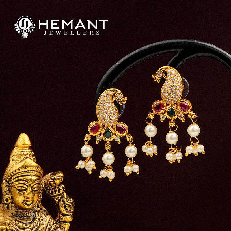 Traditional Maharashtrian Chinchpeti Tanmani Moti Har Long Chinch Peti 4 Line Peacock