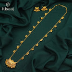Traditional Maharashtrian Kolhapuri Chain Ghas Boat with Earrings - 3986