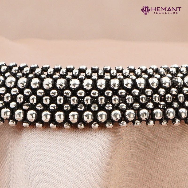 Traditional Maharashtrian Kolhapuri Double Thushi 5 No. Silver