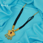 Traditional Maharashtrian Kolhapuri Mangalsutra 12 Mani Kamal Pendal - 1970