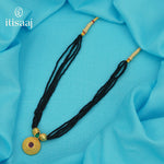 Traditional Maharashtrian Kolhapuri Mangalsutra Plain Saj Rava Tilak - 1928