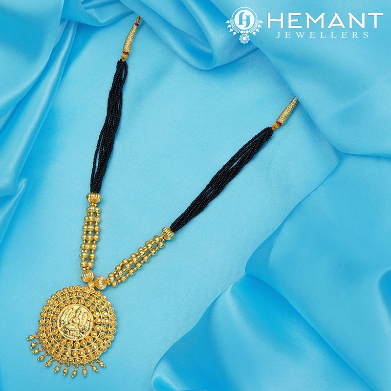 Traditional Maharashtrian Kolhapuri Mangalsutra Tarboose Laxmi III Veni - 4316