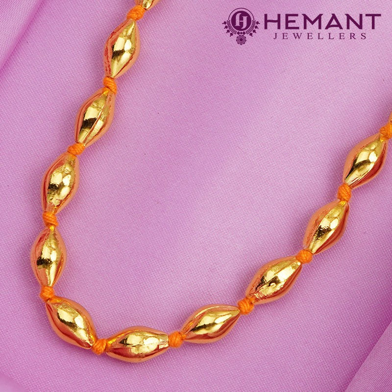 Traditional Maharashtrian Kolhapuri Micro Gold Plated Bor Mala Gonda Golden
