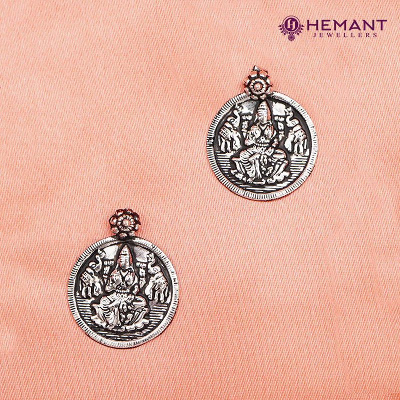 Traditional Maharashtrian Kolhapuri Micro Gold Plated Putali Har 21 Coin Black Silver(Oxidized) - 5060
