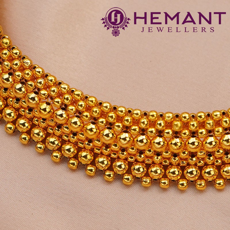 Traditional Maharashtrian Kolhapuri Micro Gold Plated Thushi Double Thushi 5 No.