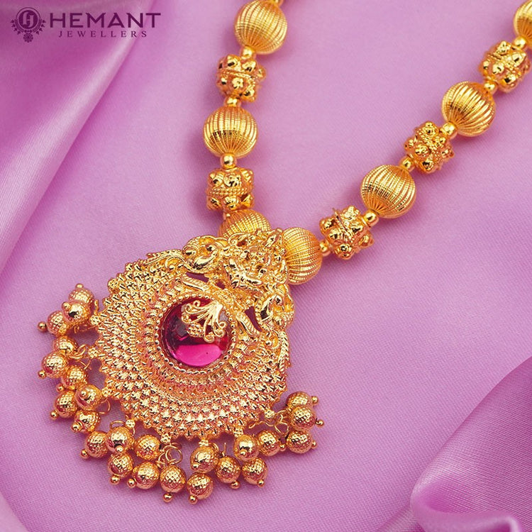 Traditional Maharashtrian Kolhapuri Micro Gold Plated Topra Mala Saj L ...