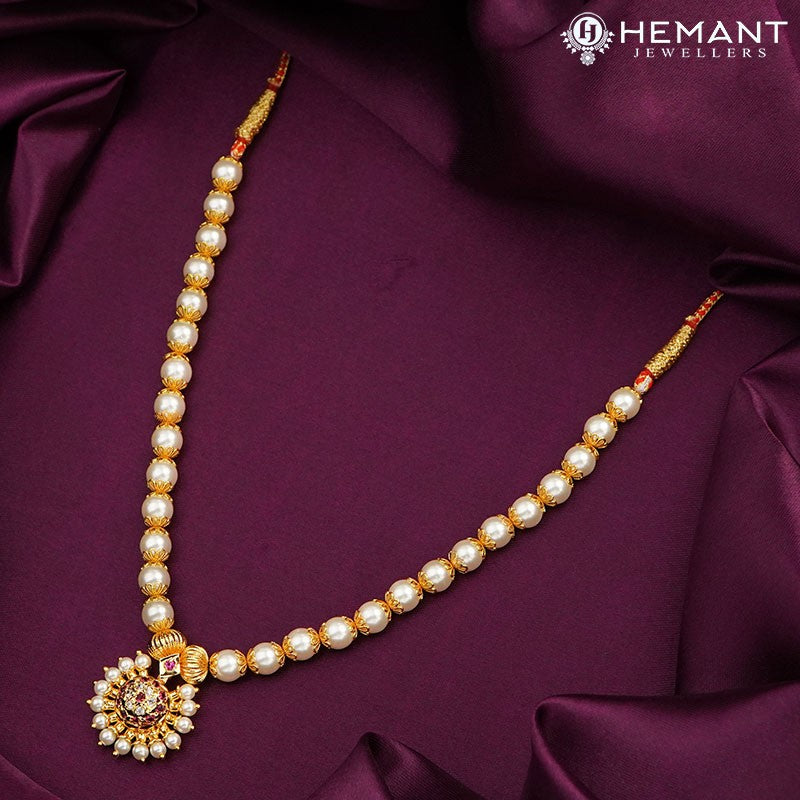 Traditional Maharashtrian Kolhapuri Moti Mala 8 MM RC Full – itisaaj