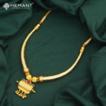 Traditional Maharashtrian Kolhapuri Shivai Har Big Taviz Pendal - 3925