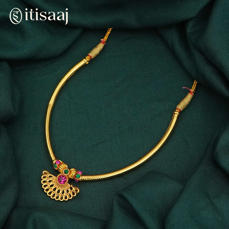 Traditional Maharashtrian Kolhapuri Shivai Har Nice Butterfly - 3332