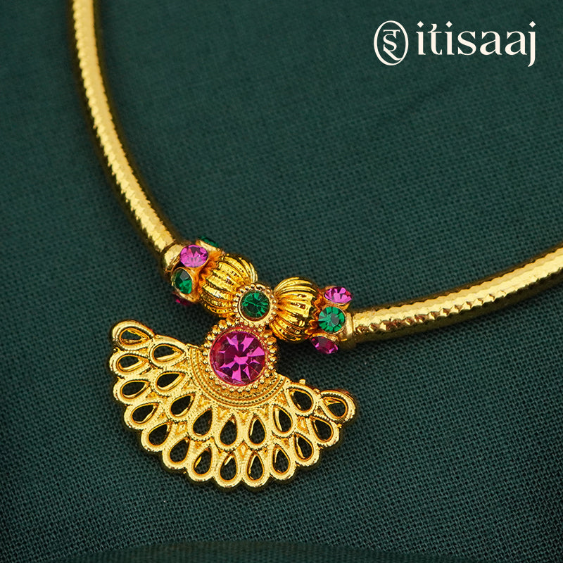 Traditional Maharashtrian Kolhapuri Shivai Har Nice Butterfly - 3332