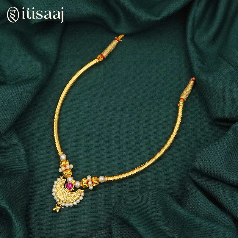 Traditional Maharashtrian Kolhapuri Shivai Har Nice Chand - 1056