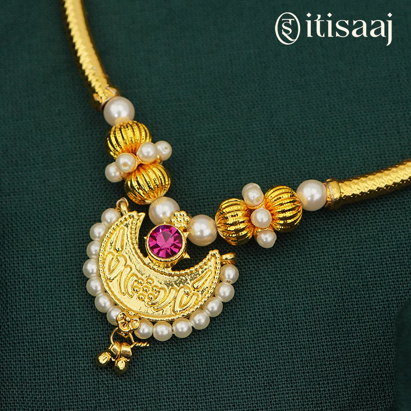 Traditional Maharashtrian Kolhapuri Shivai Har Nice Chand - 1056