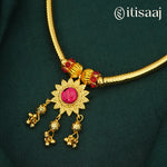 Traditional Maharashtrian Kolhapuri Shivai Har Nice Flower Potya - 4291
