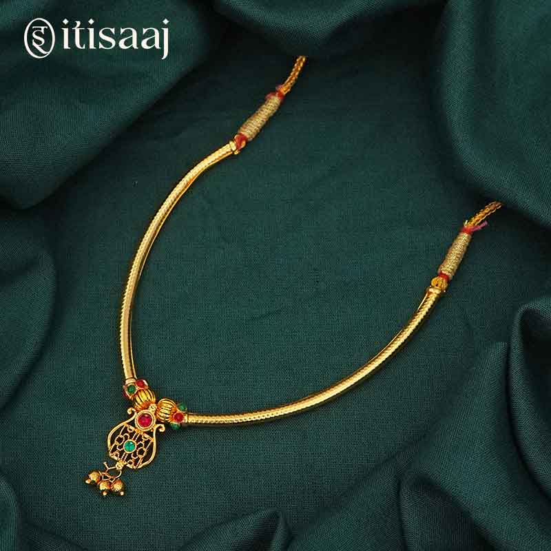 Traditional Maharashtrian Kolhapuri Shivai Har Nice Kalash - 3776