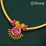 Traditional Maharashtrian Kolhapuri Shivai Har Nice Saj Rava Half - 4297