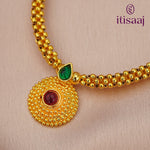 Traditional Maharashtrian Kolhapuri Thushi 0 No. Saj Rava Pendal Tilak - 978