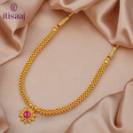 Traditional Maharashtrian Kolhapuri Thushi 0 No. Spot Rava Pendal - 1347