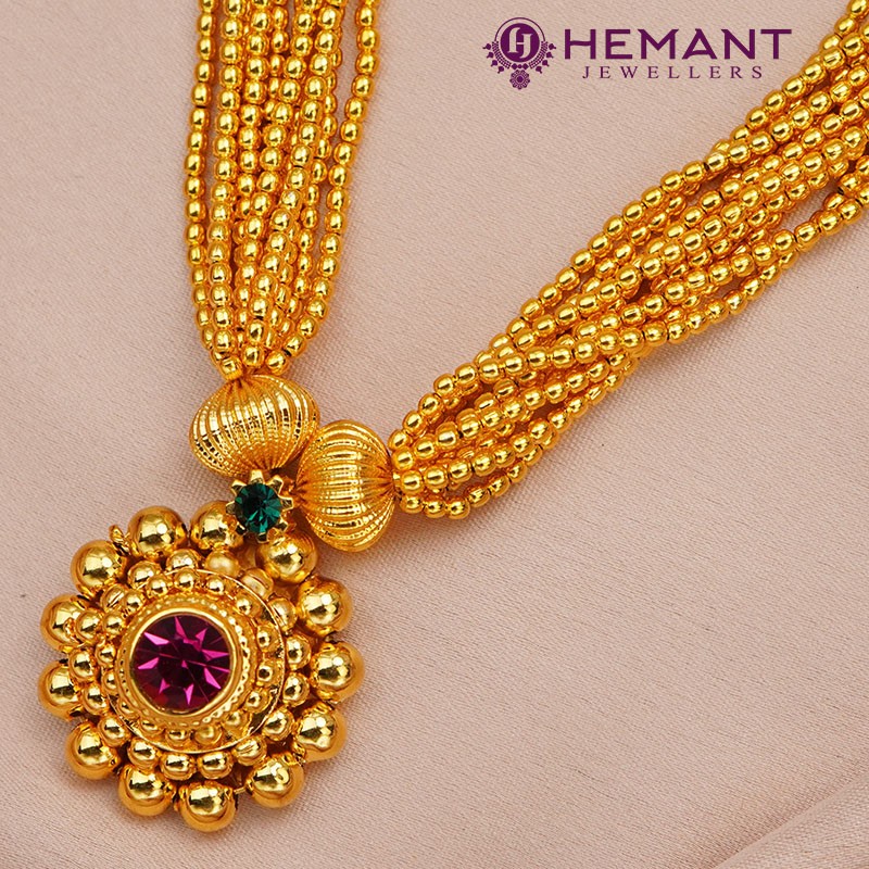 Traditional Maharashtrian Kolhapuri Thushi Golden Loose Saj 0-2-5