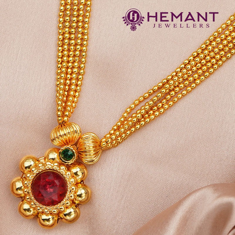 Traditional Maharashtrian Kolhapuri Thushi Golden Loose Saj 12 MM