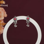 Traditional Maharashtrian Kolhapuri Tops Flower Koyali Silver(Oxidized) - 5052
