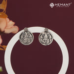 Traditional Maharashtrian Kolhapuri Tops Laxmi Putali Coin Silver(Oxidized) - 5058