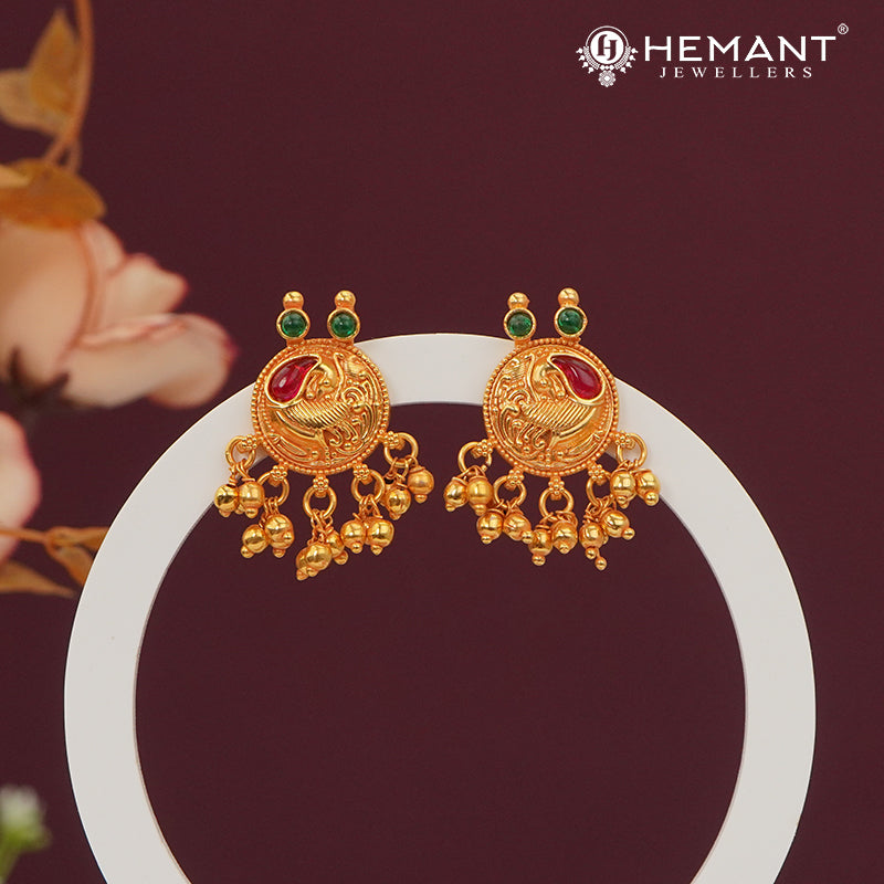 Traditional Maharashtrian Kolhapuri Tops Peacock Geru - 5519