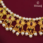 Traditional Maharashtrian Moti Har 15 Kamal - 3937