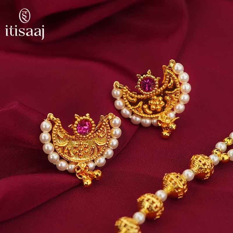 Traditional Maharashtrian Moti Mala Gund Chand - 4440
