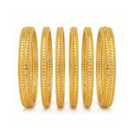 Traditional Micro Gold Plated 6-Piece Bangle Set (Bilwar Patli Set) - 5836-38