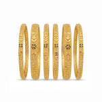 Traditional Micro Gold Plated 6-Piece Bangle Set (Bilwar Patli Set)