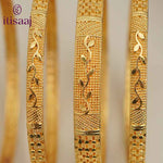 Traditional Micro Gold Plated 6-Piece Bangle Set (Bilwar Patli Set)