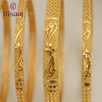 Traditional Micro Gold Plated 6-Piece Bangle Set (Bilwar Patli Set)