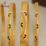 Traditional Micro Gold Plated 6-Piece Bangle Set (Bilwar Patli Set)