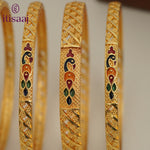 Traditional Micro Gold Plated 6-Piece Bangle Set (Bilwar Patli Set)