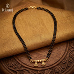 Traditional Micro Gold Plated Double Strand Wati Short Mangalsutra - 395