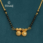 Traditional Micro Gold Plated Double Wati Short Mangalsutra - 4954