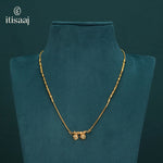 Traditional Micro Gold Plated Dual Vati Short Mangalsutra - 3787