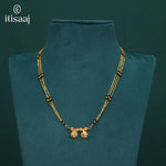 Traditional Micro Gold Plated Dual Vati Short Mangalsutra - 4096