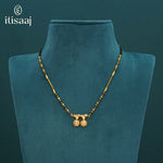 Traditional Micro Gold Plated Dual Vati Short Mangalsutra - 5213