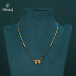 Traditional Micro Gold Plated Dual Vati Short Mangalsutra - 4058