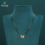 Traditional Micro Gold Plated Dual Vati Short Mangalsutra - 4466