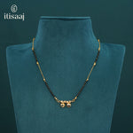 Traditional Micro Gold Plated Dual Vati Short Mangalsutra - 4110